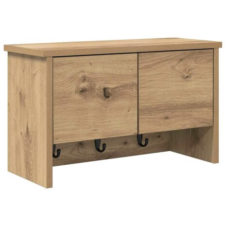 Wandgemonteerde kapstok met plank Artisan Eiken 50 x 20 x 30 cm 2