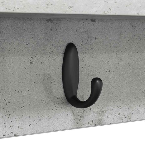 Wandgemonteerde kapstok Beton Grijs 80 x 10,5 x 18 cm 9