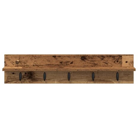Wandgemonteerde kapstok Oudhout 80 x 10,5 x 18 cm Bewerkt hout 5