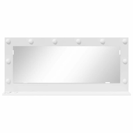 Make-up spiegel Wit 100 x 45 x 18 cm Glas en Hout met Kunststof 4