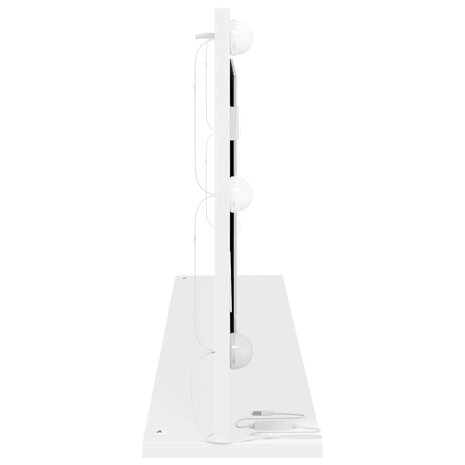 Make-up spiegel Wit 100 x 45 x 18 cm Glas en Hout met Kunststof 5