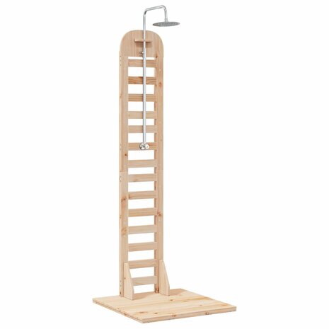Buitendouche 223 cm Massief grenenhout en roestvrij staal 2