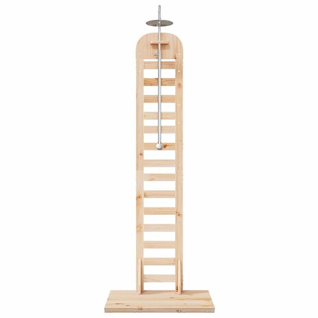 Buitendouche 223 cm Massief grenenhout en roestvrij staal 4