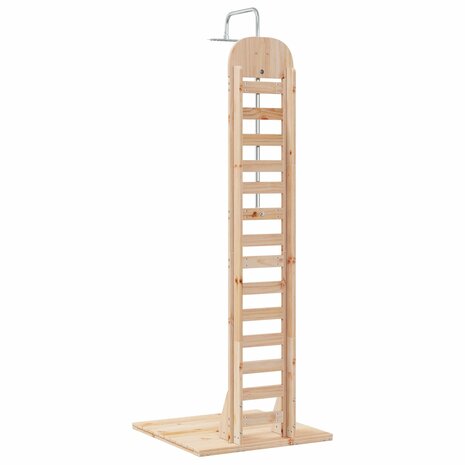 Buitendouche 223 cm Massief grenenhout en roestvrij staal 6