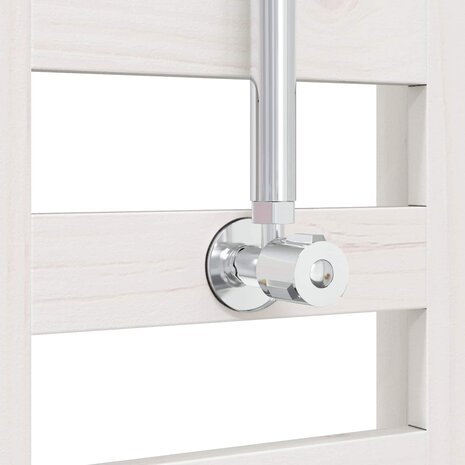 Buitendouche 223 cm Massief grenenhout en roestvrij staal Wit 7