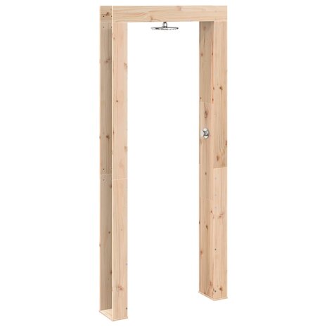 Buitendouche 226 cm Massief grenenhout en roestvrij staal 2