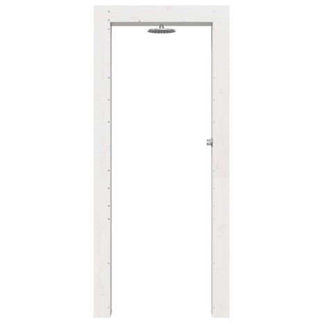Buitendouche 226 cm Massief grenenhout en roestvrij staal Wit 4