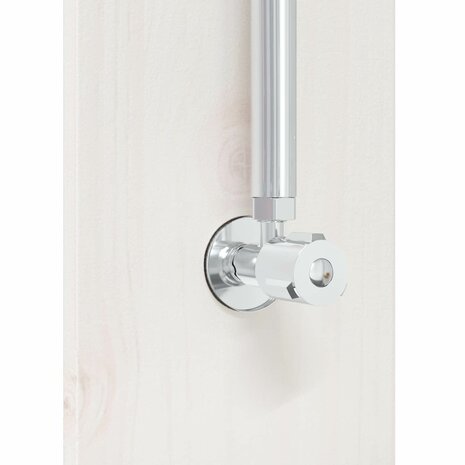 Buitendouche 246 cm Massief grenenhout en roestvrij staal Wit 7