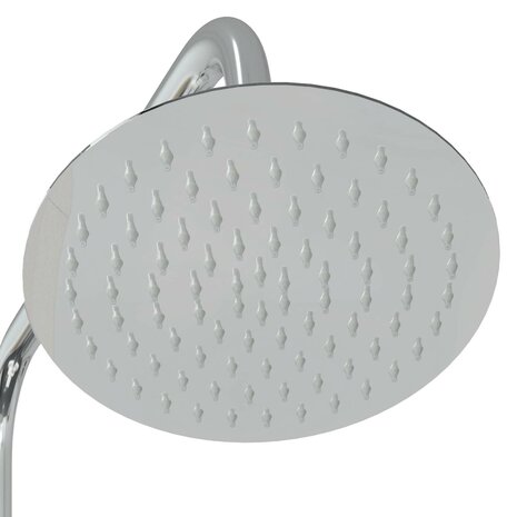 Buitendouche 246 cm Massief grenenhout en roestvrij staal Wit 8