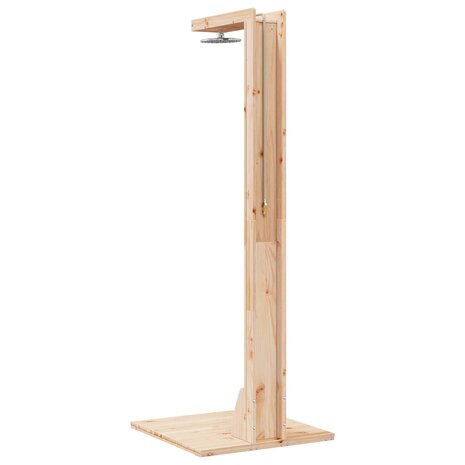 Buitendouche 210 cm Massief grenenhout en roestvrij staal 6
