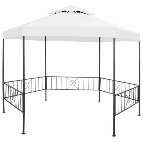 Tuinprieel 180 g/m&sup2; 323x275x265 cm wit 1