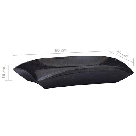 Gootsteen 50x35x10 cm marmer zwart 8