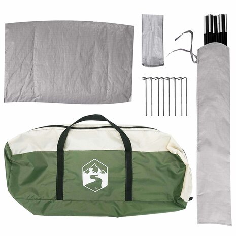 Autotent met dak Groen 239 x 210 x 210 cm Polyester en staal 9