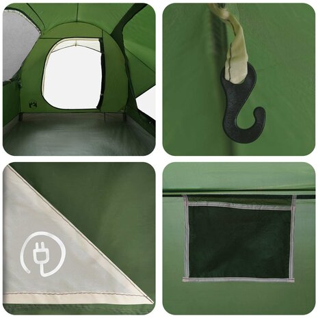 Autotent met dak Groen 239 x 210 x 210 cm Polyester en staal 10
