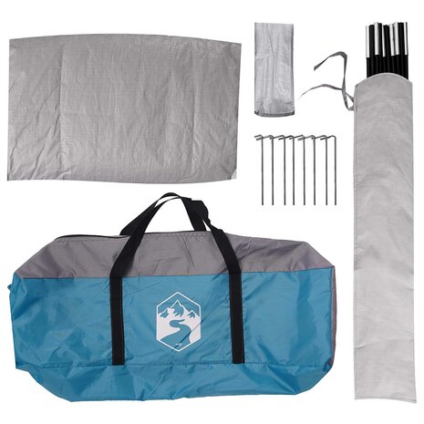 Autotent met dak Blauw 239 x 210 x 210 cm Polyester en staal 9