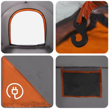 Autotent Grijs en Oranje 200 x 170 x 170 cm Polyester en staal 9