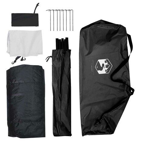 Kamperen tent met dak Wit Blackout 275 x 215 x 125 cm 9