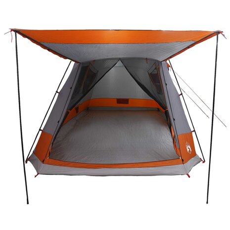 Huisje Tent Grijs en Oranje 8-persoons Polyester en staal 4