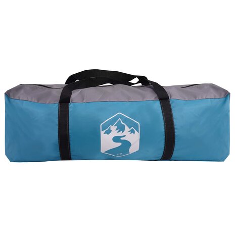 Huisje Tent met dak Blauw 6-persoons Polyester en staal 8