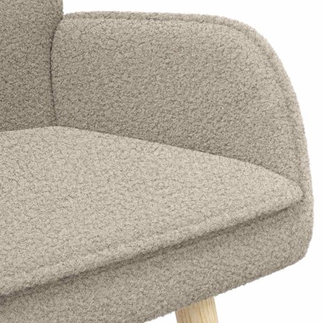 2-Zits Sofa Lichtgrijs 115 x 61 x 87 cm Boucl&eacute; 8