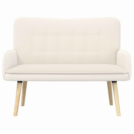 2-Zits Sofa Cr&egrave;mekleurig 115 x 61 x 87 cm Boucl&eacute; 4