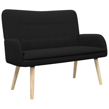 2-Zits Sofa Zwart 115 x 61 x 87 cm Boucl&eacute; 2