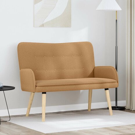 2-Zits Sofa Beige 115 x 61 x 87 cm Boucl&eacute; 4