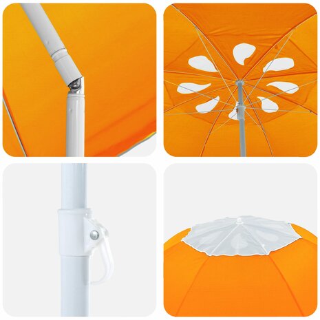 Tuinparasol 240 cm 170T polyester Oranje 4