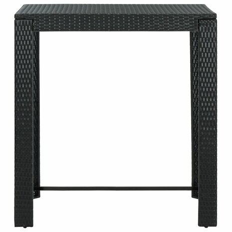 Tuinbartafel 100x60,5x110,5 cm poly rattan zwart 2