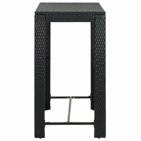 Tuinbartafel 100x60,5x110,5 cm poly rattan zwart 3