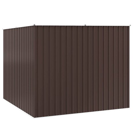 Tuinschuur 195x198x159 cm gegalvaniseerd staal bruin 8