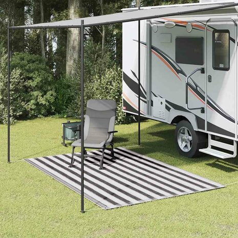 Tenttapijt 250x200 cm antracietkleurig en wit 1