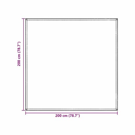 Tenttapijt Lichtgrijs 200 x 200 cm Polyetheen 9