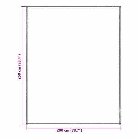 Tenttapijt Lichtgrijs 200 x 250 cm Polyetheen 9