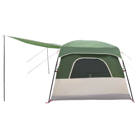 Gezinstent met dak Groen 420 x 305 x 200 cm Polyester en staal 6