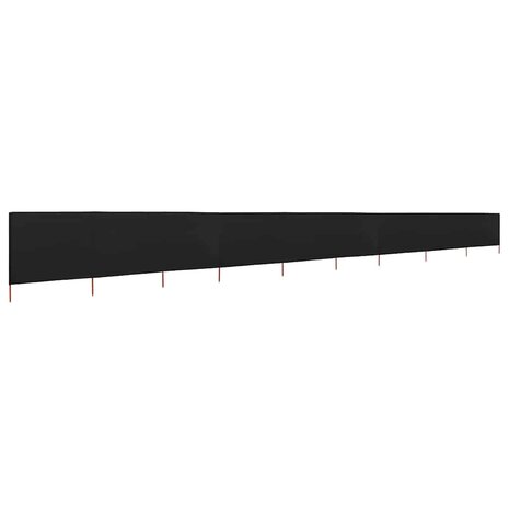 Windscherm 9-panelen 1200x120 cm stof zwart 2
