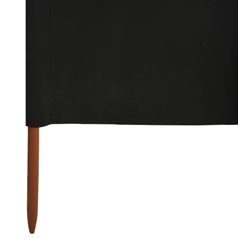 Windscherm 9-panelen 1200x120 cm stof zwart 5