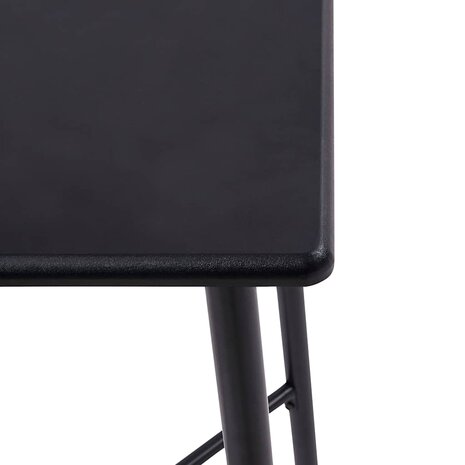 3-delige Barset kunststof zwart 4
