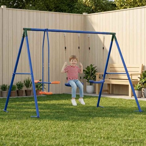 Buiten Schommelset Meerkleurig 263 x 185 x 185 cm Staal en PE 1
