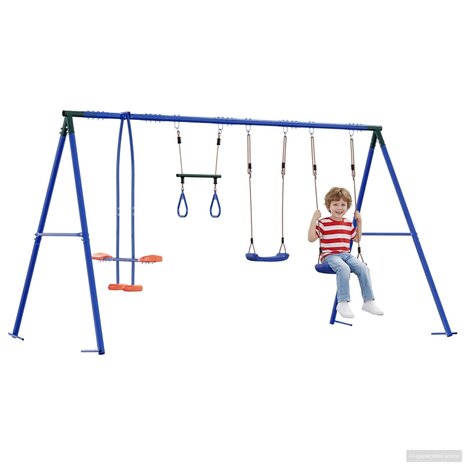 Buiten Schommelset Meerkleurig 330 x 185 x 185 cm Staal en PE 3