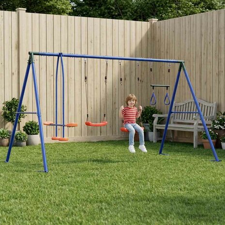 Buiten Schommelset Meerkleurig 330 x 185 x 185 cm Staal en PE 1