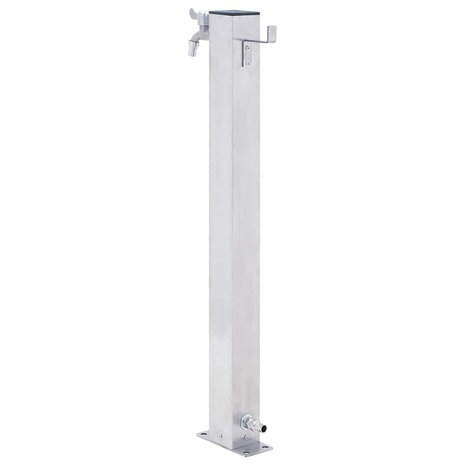 Waterzuil vierkant 80 cm roestvrij staal 4