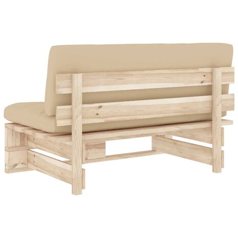 Tuinmiddenbank pallet ge&iuml;mpregneerd grenenhout 5