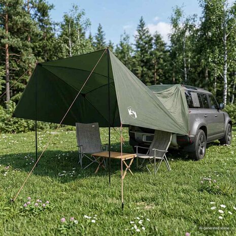Autotent Legergroen 308 x 215 x 220 cm Polyester en staal 1