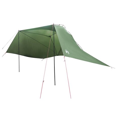 Autotent met dak Groen 350 x 250 cm Polyester en staal 2