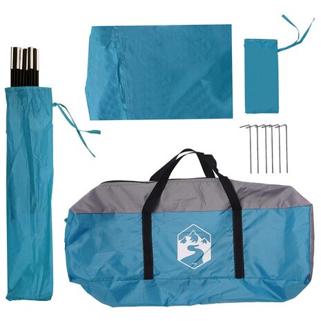 Autotent met dak Blauw 350 x 250 cm Polyester en staal 7