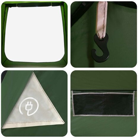 Huisje Tent met dak Groen 210 x 210 x 138 cm Polyester 10