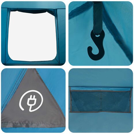 Huisje Tent met dak Blauw 210 x 210 x 138 cm Polyester 10