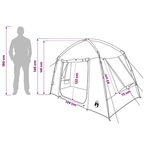Huisje Tent met dak Blauw 210 x 210 x 138 cm Polyester 12