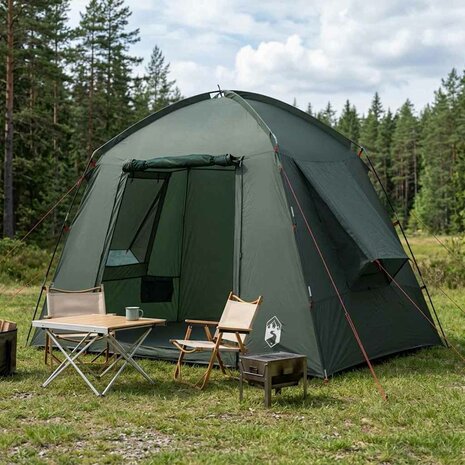 Huisje Tent met dak Legergroen 210 x 210 x 138 cm Polyester 1